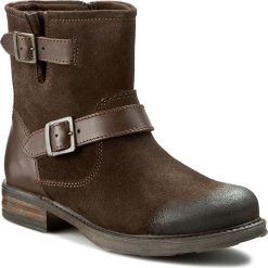 Botki FILIPE - 8466 Castanho 3337/7008. Pomarańczowe botki damskie skórzane marki Filipe, na obcasie. W wyprzedaży za 199,00 zł.