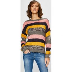 Jacqueline de Yong - Sweter Iris. Niebieskie swetry oversize damskie marki Jacqueline de Yong, s, z poliesteru. W wyprzedaży za 69,90 zł.