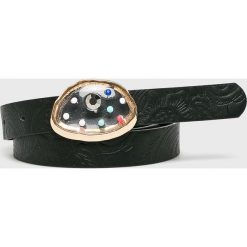 Desigual - Pasek. Czarne paski damskie marki Desigual, w paski, ze skóry ekologicznej. Za 149,90 zł.