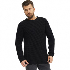 Sweter w kolorze czarnym. Czarne swetry klasyczne męskie True Prodigy, l, z okrągłym kołnierzem. W wyprzedaży za 144,95 zł.