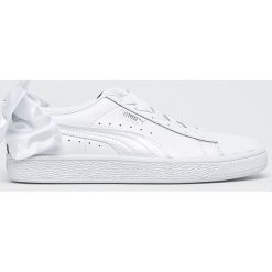 Puma - Buty Basket Bow. Białe buty sportowe damskie Puma, bez wzorów, ze skóry, sportowe. W wyprzedaży za 199,90 zł.