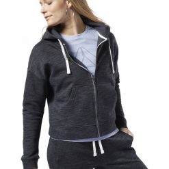 REEBOK TRAINING ESSENTIALS > EC2328. Bluzy damskie Reebok, l, bez wzorów, z bawełny, bez rękawów, z kapturem. Za 219,99 zł.
