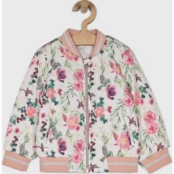 Name it - Kurtka bomber dziecięca 92-122 cm. Białe kurtki dziewczęce Name it, bez wzorów, z poliesteru, krótkie, bez kaptura. W wyprzedaży za 149,90 zł.