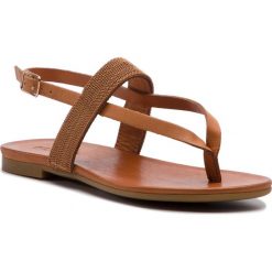 Sandały INUOVO - 101045 Coconut. Pomarańczowe klapki damskie marki Inuovo, bez wzorów, ze skóry, bez obcasa, na obcasie. Za 259,00 zł.