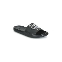 Klapki Kenzo POOL SANDAL TIGER. Czarne klapki damskie Kenzo, bez wzorów, bez obcasa. W wyprzedaży za 286,30 zł.