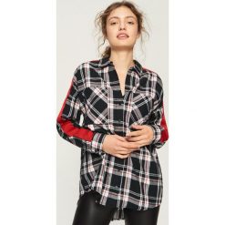 Koszula z lampasami - Czarny. Czarne koszule damskie Sinsay, l. W wyprzedaży za 39,99 zł.