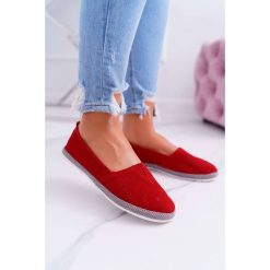 Espadryle Damskie Skóra Zamsz Czerwone Bimbo. Czerwone baleriny damskie Tagless, ze skóry. Za 99,00 zł.