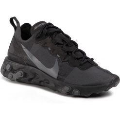 Buty NIKE - React Element 55 BQ6166 008 Black/Dark Grey. Czarne półbuty damskie Nike, bez wzorów, ze skóry ekologicznej, eleganckie, bez obcasa, bez zapięcia. W wyprzedaży za 509,00 zł.