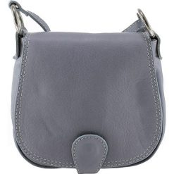 Torebki klasyczne damskie: Skórzana torebka w kolorze szarym – 17 x 19 x 6 cm
