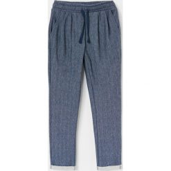 Spodnie w jodełkę - Granatowy. Niebieskie spodnie męskie Reserved, bez wzorów. Za 59,99 zł.