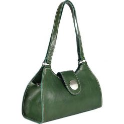 Torebki klasyczne damskie: Skórzana torebka w kolorze zielonym – 32 x 20 x 12 cm