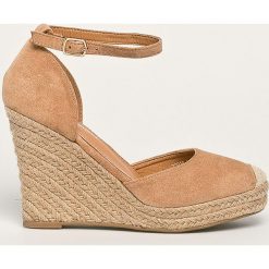 Answear - Espadryle LaDonna. Brązowe koturny damskie ANSWEAR, bez obcasa, na obcasie, na klamry. Za 119,90 zł.