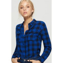 Koszula w kratę - Granatowy. Niebieskie koszule damskie marki Cropp, l. Za 49,99 zł.
