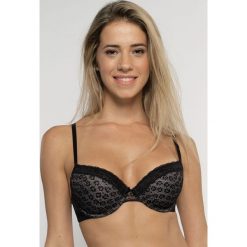 Dorina - Biustonosz Kendra. Czarne biustonosze Dorina, z haftami, z elastanu. W wyprzedaży za 49,90 zł.