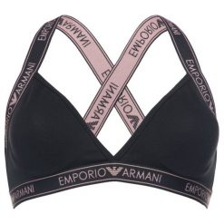 Biustonosz braletka Emporio Armani Underwear 163949 9A317 00020. Czarne biustonosze Emporio Armani Underwear, bez wzorów, z elastanu. W wyprzedaży za 129,00 zł.