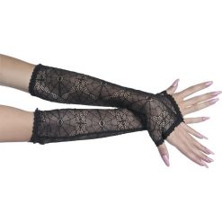 Gothicana by EMP Your Cuffs Rękawiczki czarny. Czarne rękawiczki damskie marki Gothicana by EMP, w koronkowe wzory, z koronki. Za 42,90 zł.