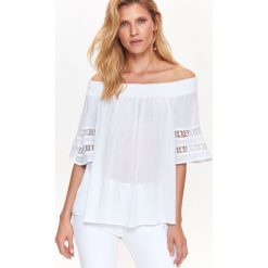 BLUZKA DAMSKA Z KORONKĄ. Szare bluzki koronkowe Top Secret, eleganckie. Za 34,99 zł.