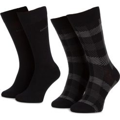 Zestaw 2 par wysokich skarpet unisex BOSS - 2P Rs Check Wo 50414696 001. Szare skarpetki damskie Boss, bez wzorów, z wełny. Za 89,00 zł.