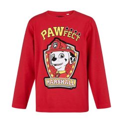T-shirty chłopięce z długim rękawem: Koszulka „Paw Patrol” w kolorze czerwonym