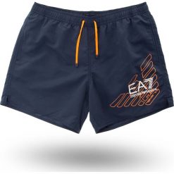KĄPIELÓWKI EA7 Emporio Armani. Niebieskie kąpielówki męskie m, z nadrukiem, z materiału. Za 359,00 zł.
