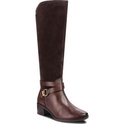 Kozaki CAPRICE - 9-25609-21 Dk Brown Comb 329. Brązowe kowbojki damskie Caprice, ze skóry, przed kolano, na wysokim obcasie, na obcasie. Za 519,90 zł.
