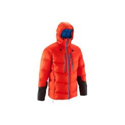 Kurtka alpinistyczna puchowa Makalu II. Pomarańczowe kurtki męskie SIMOND, xl, bez wzorów, z materiału, bez kaptura. Za 599,99 zł.