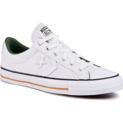 Trampki CONVERSE - Star Player Ox 167671C White/White/Cypress Green. Białe półbuty męskie Converse, bez wzorów, z gumy, retro, bez zapięcia. W wyprzedaży za 259,00 zł.