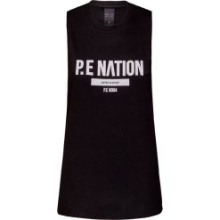 Top P.E NATION LEAD RIGHT. Czarne topy damskie z nadrukiem, z bawełny. Za 490,00 zł.