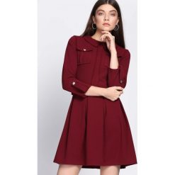 Bordowa Sukienka Restrict. Czerwone sukienki hiszpanki Born2be, uniwersalny, mini. Za 79,99 zł.