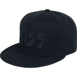 Kiss Black Logo Czapka Snapback czarny. Czarne czapki damskie Kiss, z nadrukiem, z tworzywa sztucznego. Za 79,90 zł.