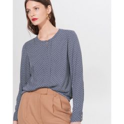 Bluzka z plisą - Granatowy. Niebieskie bluzki damskie Mohito, bez wzorów, bez kołnierzyka, bez rękawów. Za 79,99 zł.
