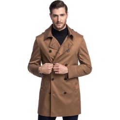 Płaszcz ALVARO PSKS000102. Pomarańczowe płaszcze męskie Giacomo Conti, m, bez wzorów, z elastanu, eleganckie, bez kaptura. Za 499,00 zł.