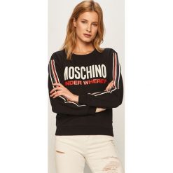 Moschino Underwear - Bluza. Czarne bluzy damskie Moschino Underwear, s, z nadrukiem, z bawełny, bez rękawów, bez kaptura. Za 899,90 zł.
