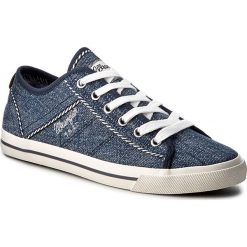 Tenisówki WRANGLER - Starry America Denim WL171513 Jeans 118. Niebieskie półbuty damskie marki Wrangler, bez wzorów, z jeansu, bez zapięcia. W wyprzedaży za 159,00 zł.