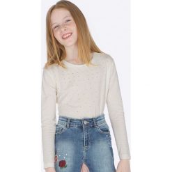 Mayoral - Bluza dziecięca 128-167 cm. Białe bluzy dziewczęce Mayoral, bez wzorów, z elastanu, bez rękawów, bez kaptura. Za 87,90 zł.