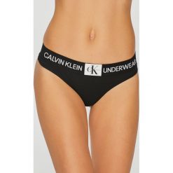 Calvin Klein Underwear - Stringi. Brązowe stringi Calvin Klein Underwear, l, z bawełny. Za 89,90 zł.