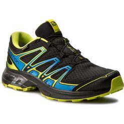 Buty SALOMON - Wings Flyte 2 Gtx GORE-TEX 390301 27 W0 Black/Bright Blue/Gecko Green. Czarne buty damskie do biegania marki Salomon, ze skóry ekologicznej. W wyprzedaży za 379,00 zł.