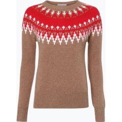 Swetry damskie: Marie Lund – Sweter damski z domieszką wełny merino, beżowy