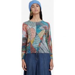 Desigual Sweter Wielokolorowy. Bluzy damskie Desigual, xl, bez wzorów, z bawełny, bez rękawów, bez kaptura. Za 498,95 zł.