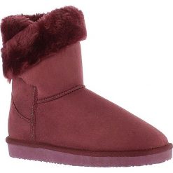 Buty zimowe damskie: Zimowe botki „Barbara” w kolorze bordowym
