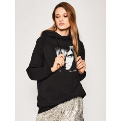 Bluza Karl Lagerfeld CARINE 200W1880. Czarne bluzy damskie KARL LAGERFELD, m, bez wzorów, z bawełny, bez rękawów, bez kaptura. W wyprzedaży za 839,00 zł.