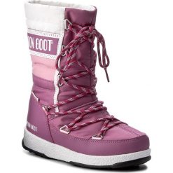 Kozaki dziewczęce: Śniegowce MOON BOOT – We Quilted Jr Wp 34051500004 Orchid/Rosa/Bianco