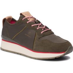 Sneakersy GANT - Linda 19537878 Dark Olive G710. Zielone półbuty damskie GANT, z zamszu. Za 399,00 zł.