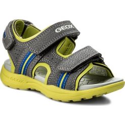Sandały GEOX - J Vaniett B. B J825XB 015CE C1267 M Dk Grey/Lime. Szare sandały chłopięce marki Geox, z materiału. Za 179,00 zł.