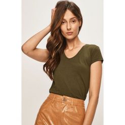 Answear - T-shirt. Topy damskie ANSWEAR, s, bez wzorów, z elastanu, bez kołnierzyka. W wyprzedaży za 29,90 zł.