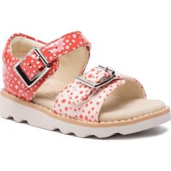 Sandały CLARKS - Crown Bloom T 261421306 Orange. Różowe sandały dziewczęce marki Clarks, ze skóry ekologicznej, bez zapięcia. Za 199,00 zł.