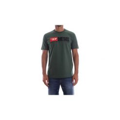 T-shirty z krótkim rękawem Diesel 00SH0I 0CATJ T-JUST. Zielone t-shirty męskie Diesel, xl, bez wzorów, bez kołnierzyka, krótkie. Za 194,10 zł.