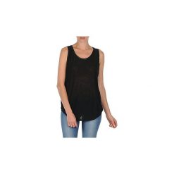 Topy na ramiączkach / T-shirty bez rękawów Majestic MANON. Czarne bluzki damskie Majestic, bez wzorów, bez kołnierzyka. Za 279,30 zł.