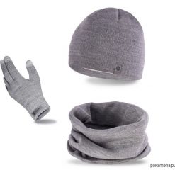Zestaw zimowy czapka + komin + rękawiczki. Szare czapki męskie marki Pakamera, na zimę. Za 72,00 zł.