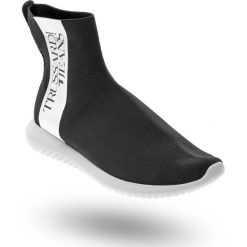 SNEAKERSY Trussardi Jeans. Czarne sneakersy męskie Trussardi Jeans, przed kolano, bez zapięcia. Za 339,50 zł.